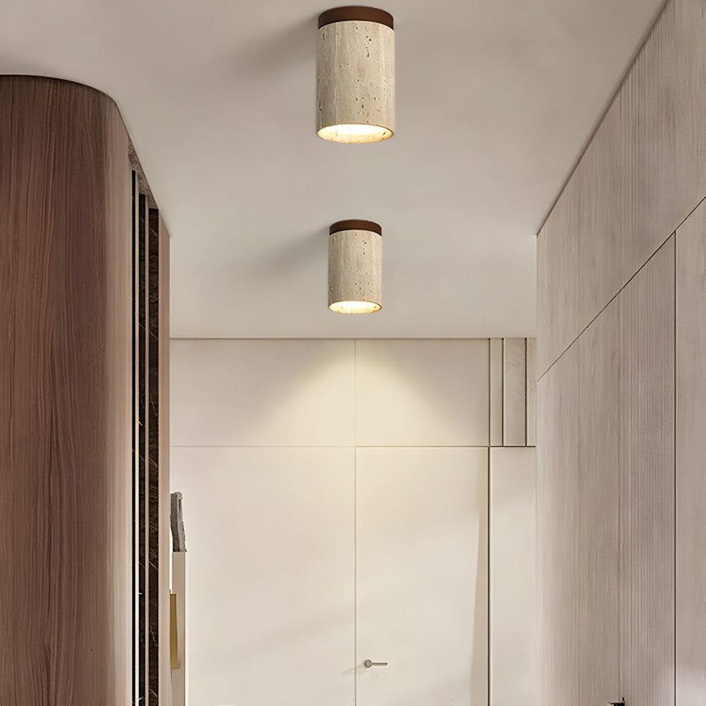 Wooden Simplicity Cylindrical Ceiling Light for Hallway – Elegant and Modern Lighting Solution for Your Home