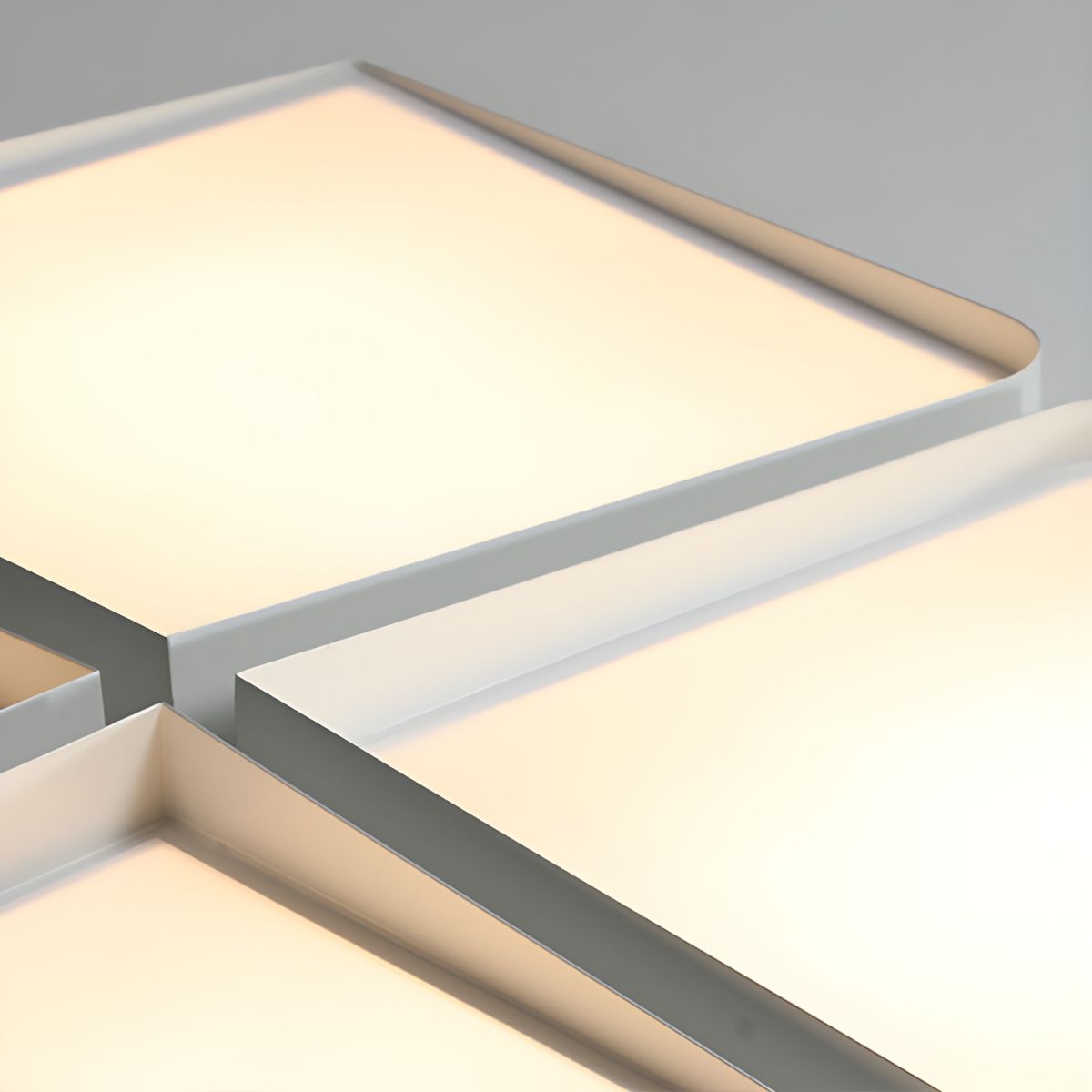 Modern Square Flush Mount Ceiling Light Fixture for Stylish Home Illumination - Sleek Design for Any Room