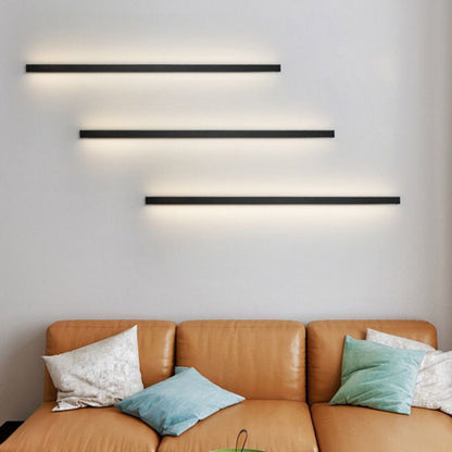 Barre lumineuse murale LED noire moderne