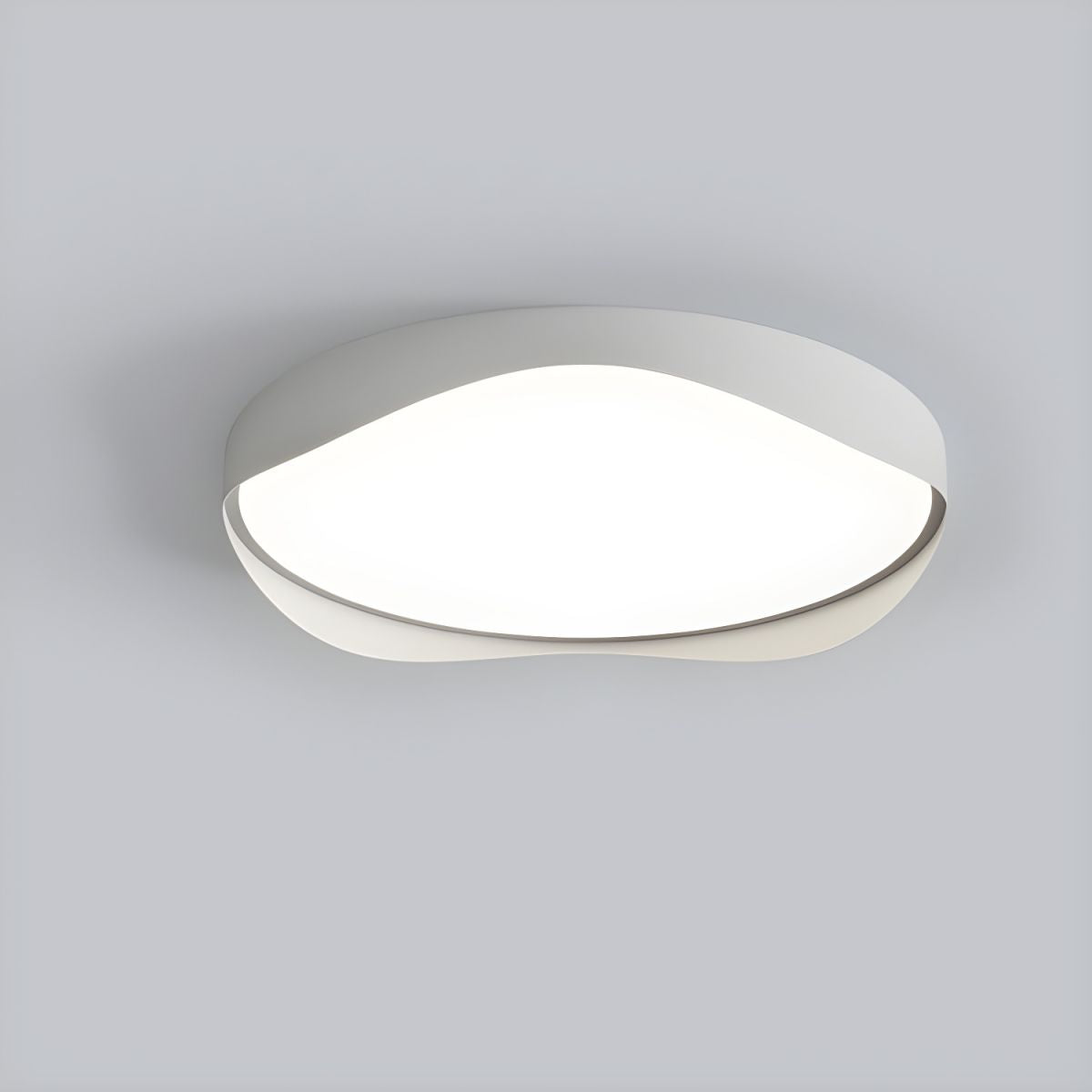 Energy-Efficient LED White Flush Mount Ceiling Light - Modern Design for Bright, Stylish Illumination in Any Room