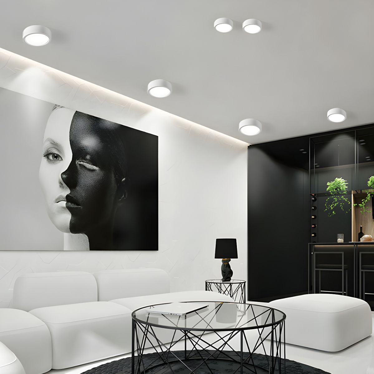 Nordic Style Flush Ceiling Lights for Indoor Spaces – Elegant, Minimalist Design for Modern Homes and Interiors