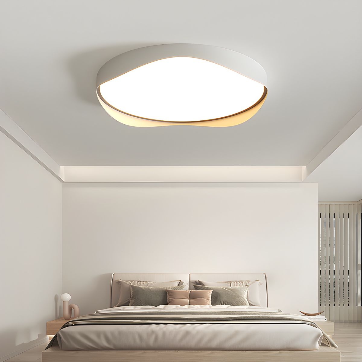 Energy-Efficient LED White Flush Mount Ceiling Light - Modern Design for Bright, Stylish Illumination in Any Room