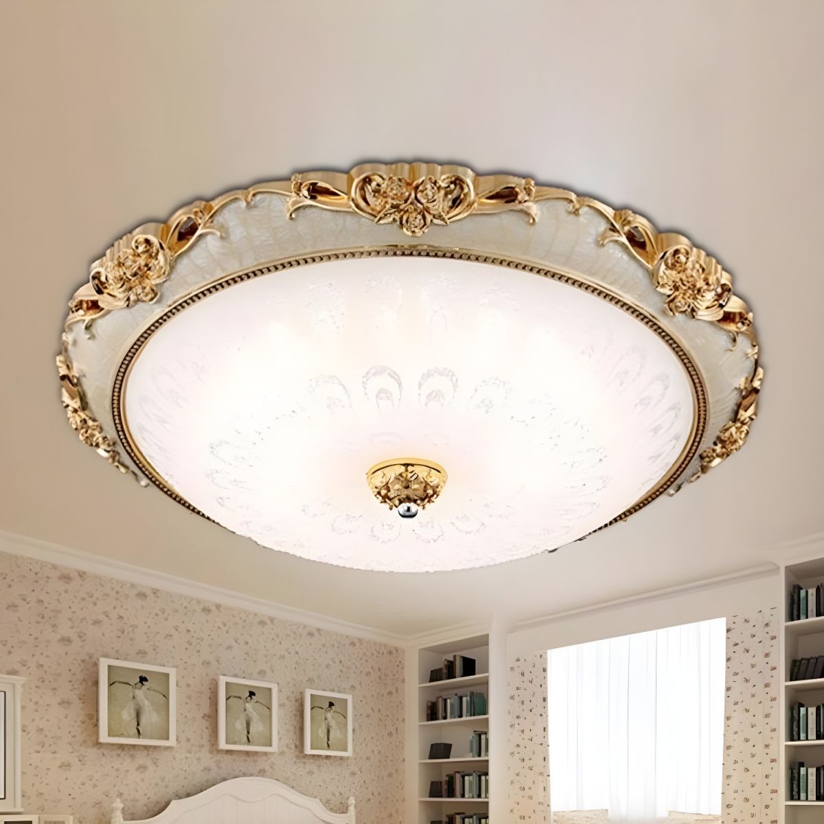 Sleek Dome Flush Mounted LED Ceiling Light for Modern Interiors – Energy-Efficient Illumination for Home and Office Spaces