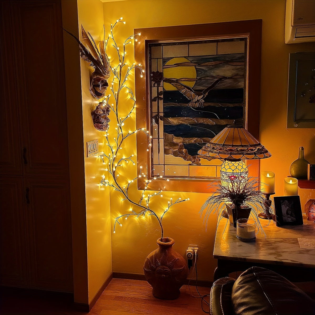 Wandleuchten mit LED-Weidenzweig-Design