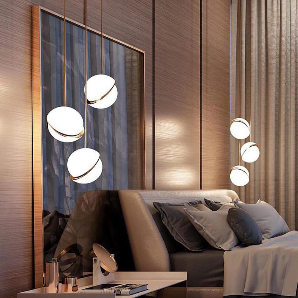 Nordic Half Moon Creative Pendant Light - Stylish Hanging Lamp for Unique Home Decor and Ambient Lighting Solutions