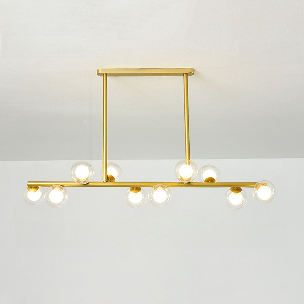 Nordic Style Glass Ceiling Bar Lights for Modern Kitchens - Elegant Illumination for Contemporary Home Decor