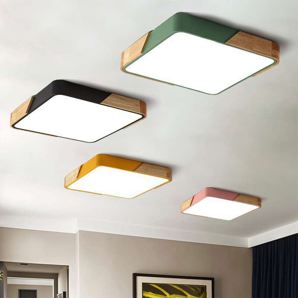 Vibrant Square Ceiling Lights - Colourful and Simple Design for Brightening Up Any Room with Style and Elegance