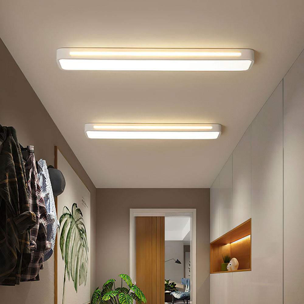 Nordic Minimalist Long LED Ceiling Light Fixture - Modern Design for Elegant Home Illumination and Stylish Ambiance