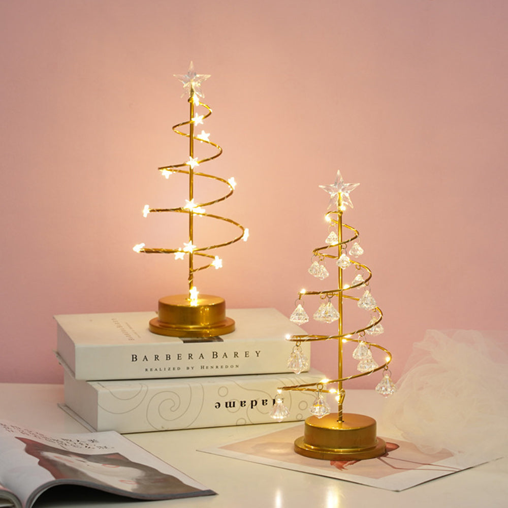 Elegant Crystal Tree LED Lamp for Festive Christmas Lighting - Stunning Decorative Accent for Your Holiday Home