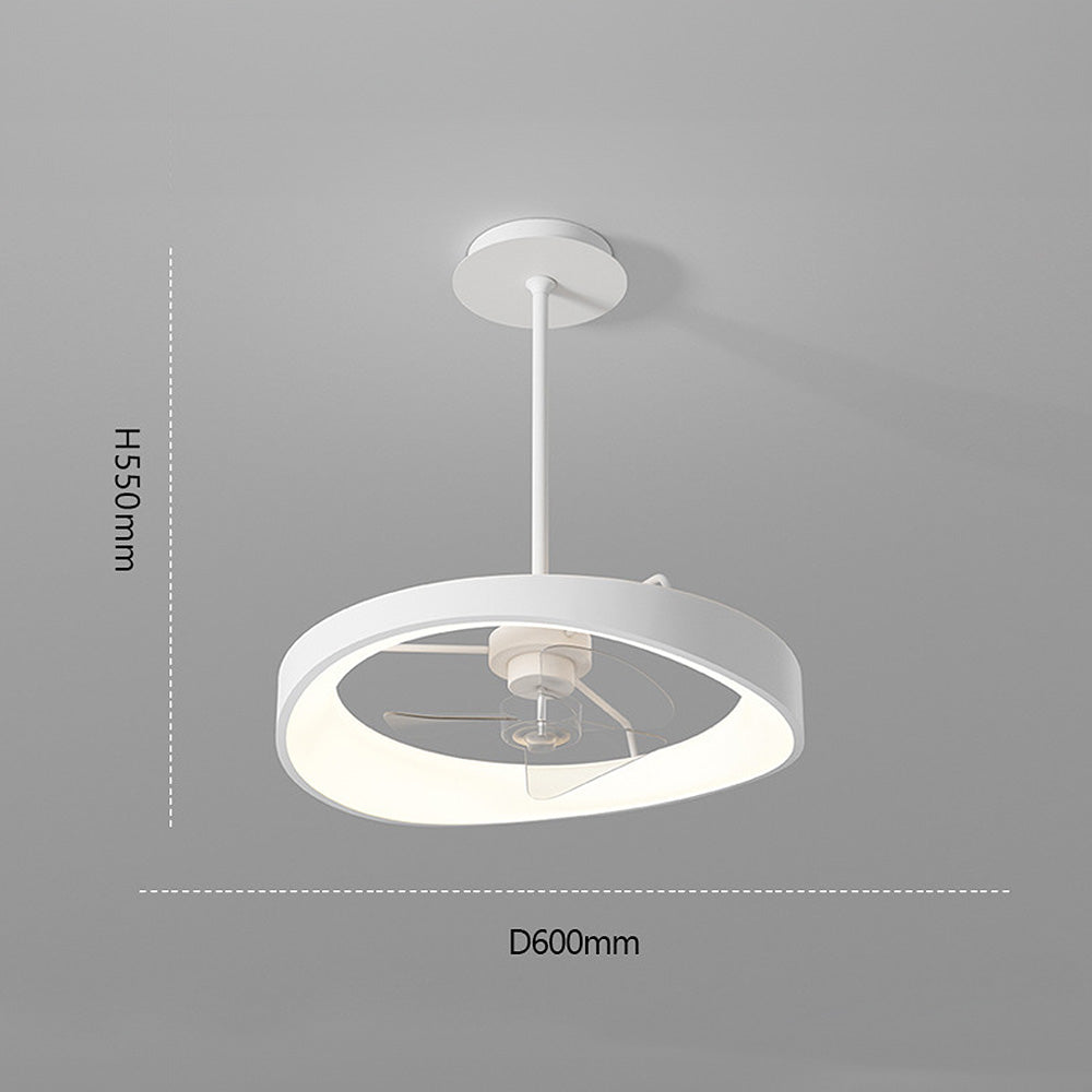 Sleek Minimalist Iron White Ceiling Fan with Integrated Light for Stylish Home Comfort and Modern Décor