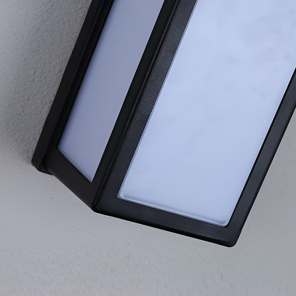 Aplique de pared exterior de aluminio negro