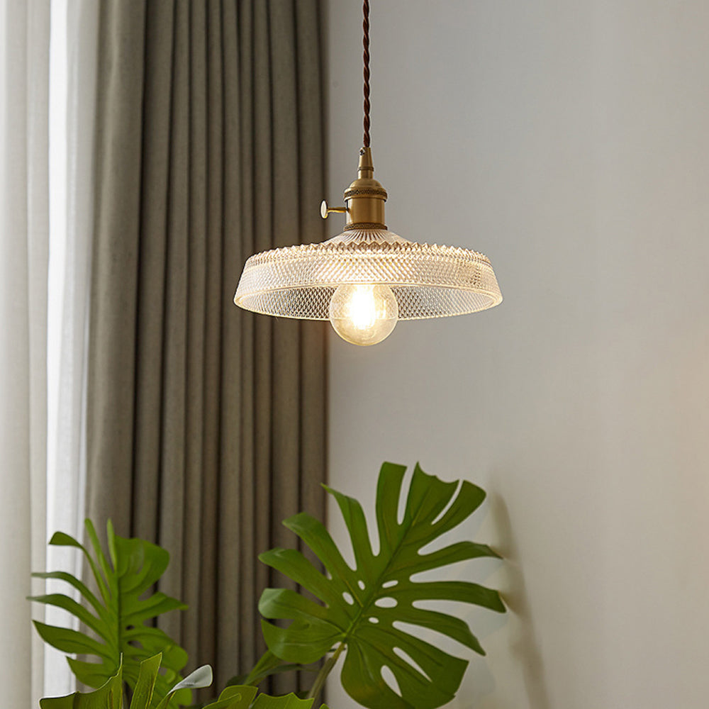 Nordic Vintage Glass Pendant Lights for Bedroom - Elegant Ceiling Lighting with Timeless Design and Soft Illumination