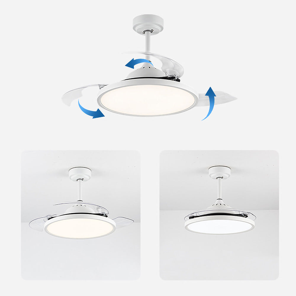 Sleek White Flush Ceiling Fan with Energy-Efficient LED Lights for Modern Home Décor and Optimal Air Circulation