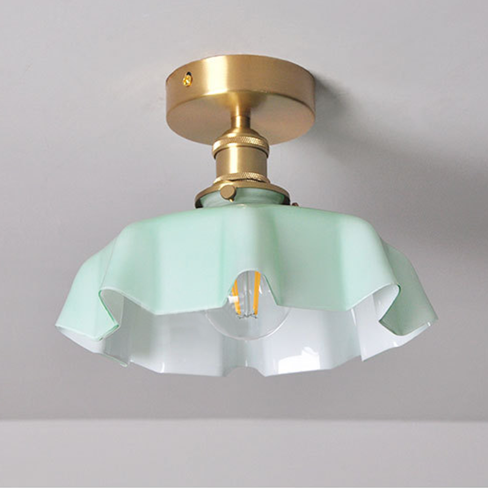 Elegant French Glass Lampshade for Kitchen Island Ceiling Lighting - Stylish Pendant Light Fixture for Modern Interiors