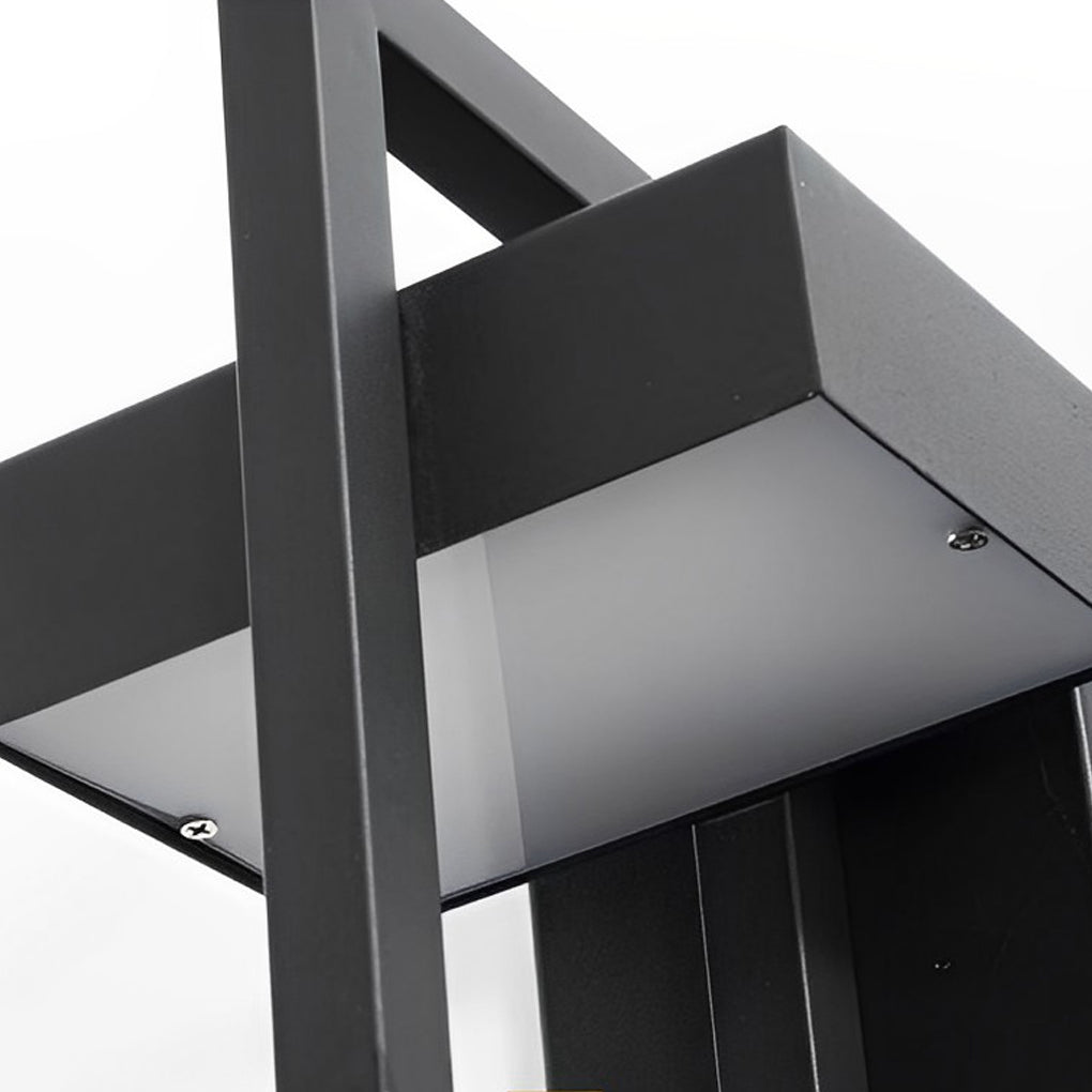 Lámpara de pared para exterior moderna LED negra