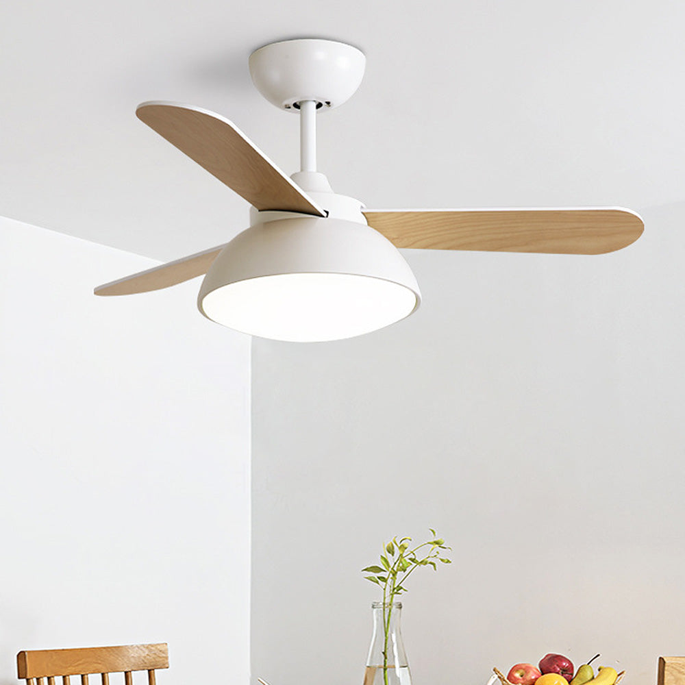 Nordic Modern Simple Flush Ceiling Fan with Integrated LED Lighting for Stylish Home Comfort and Energy Efficiency