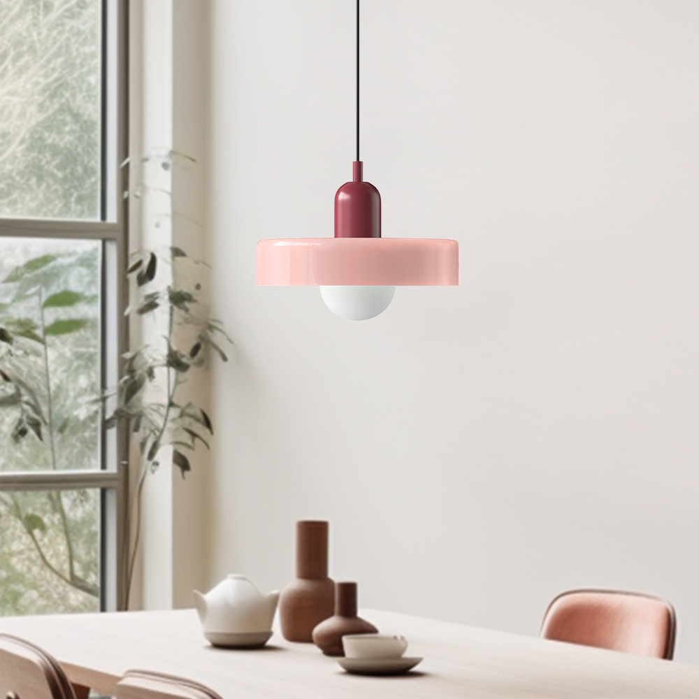 Vibrant Bauhaus Glass Pendant Light for Kitchen Island - Colourful Ceiling Fixture for Modern Home Décor