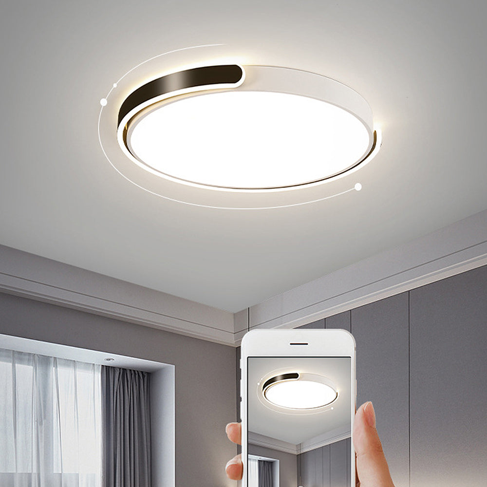 Sleek Minimalist Round Acrylic LED Ceiling Light for Modern Bedrooms - Stylish Illumination for Contemporary Spaces