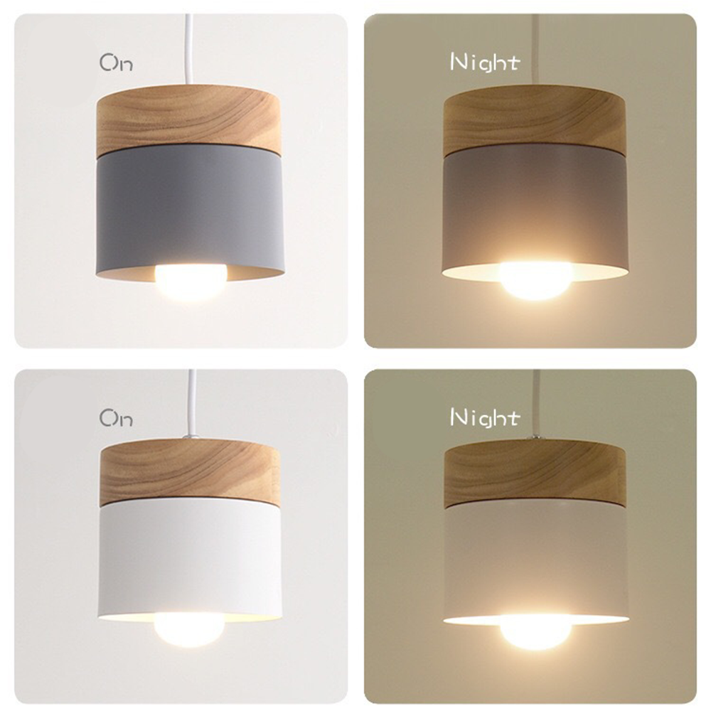 Nordic Wood Cylindrical Pendant Light – Stylish Scandinavian Hanging Lamp for Modern Home Décor and Ambient Lighting