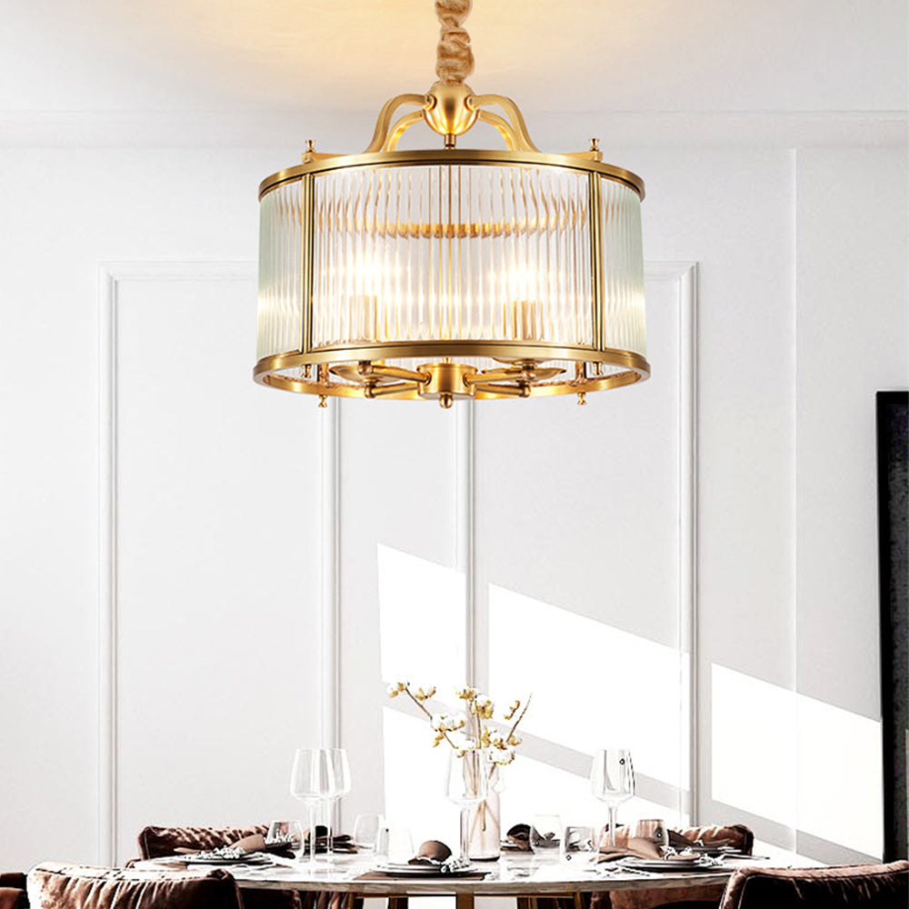 Elegant Gold Glass Pendant Light for Dining Room - Modern Ceiling Fixture to Enhance Your Home Décor and Ambience