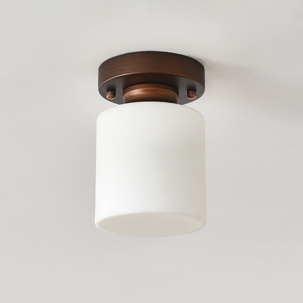 Elegant Minimalist White Semi-Flush Ceiling Light for Hallway - Modern Design, Soft Illumination, Perfect for Any Space