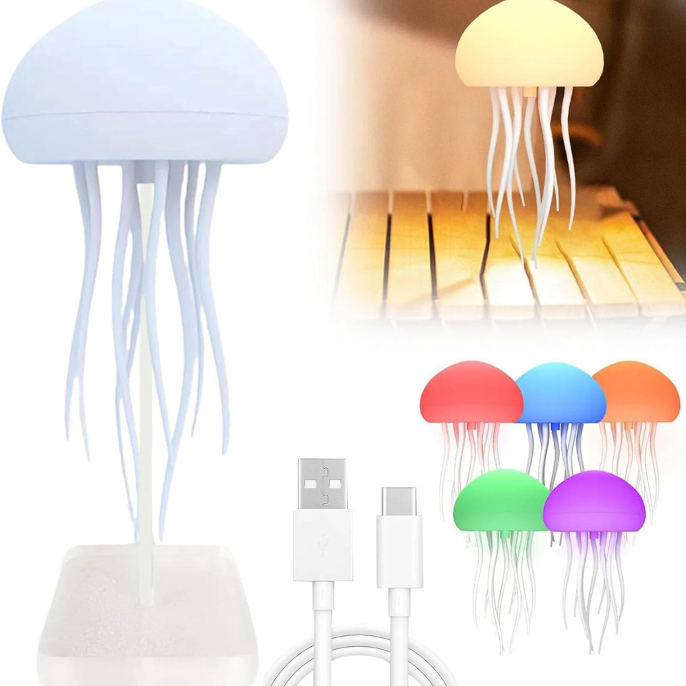 LED-Qualle Lampe Stimmungslicht Wiederaufladbar Beruhigend Ambiente