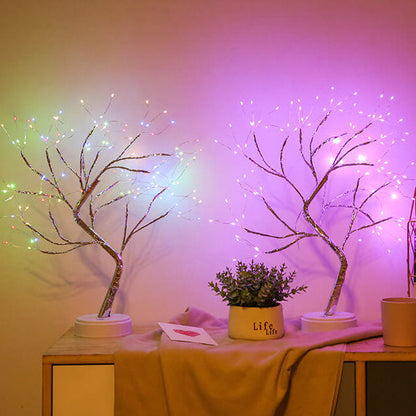 LED Table Lamp with Colourful Tree Lights