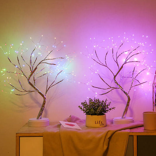 LED Table Lamp with Colourful Tree Lights