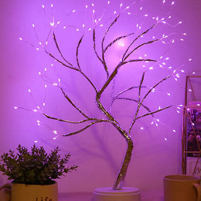 LED Table Lamp with Colourful Tree Lights