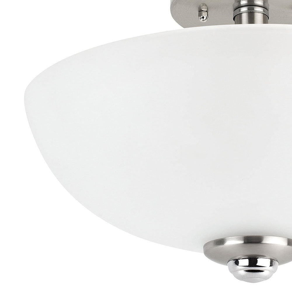 Nordic-Inspired Frosted Glass Semi-Flush Mount Ceiling Lights for Elegant Hallways and Stylish Interiors