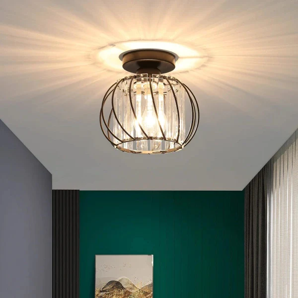 Nordic Style Simple Globular Glass Pendant Light for Hallway - Elegant Ceiling Fixture for Modern Home Décor