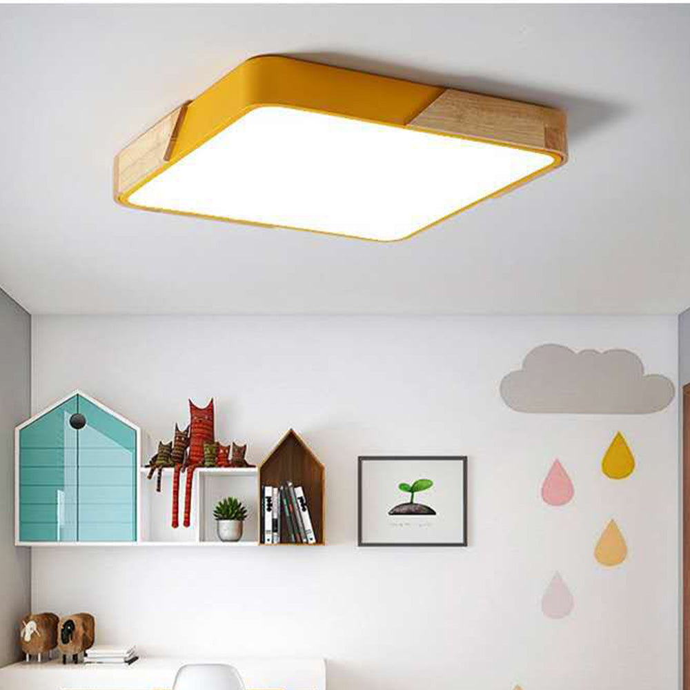 Vibrant Square Ceiling Lights - Colourful and Simple Design for Brightening Up Any Room with Style and Elegance