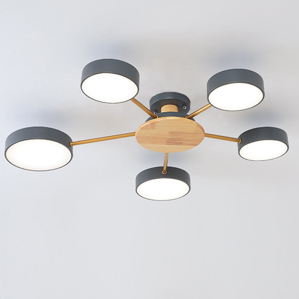 Multi-Bulb Round LED Ceiling Light for Bedrooms - Stylish Illumination for Modern Home Décor