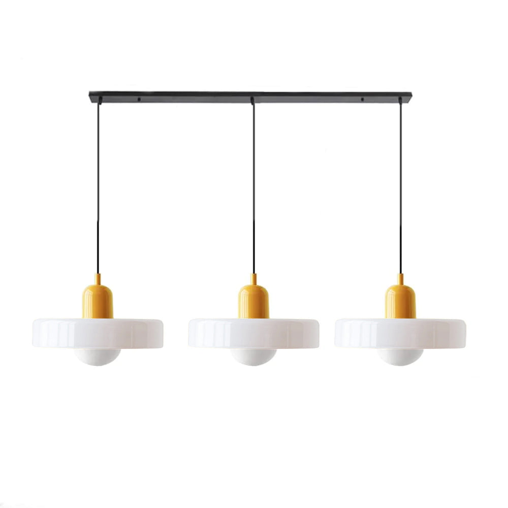 Contemporary 3-Head Glass Pendant Light - Stylish Modern Art Decor for Elegant Home Interiors