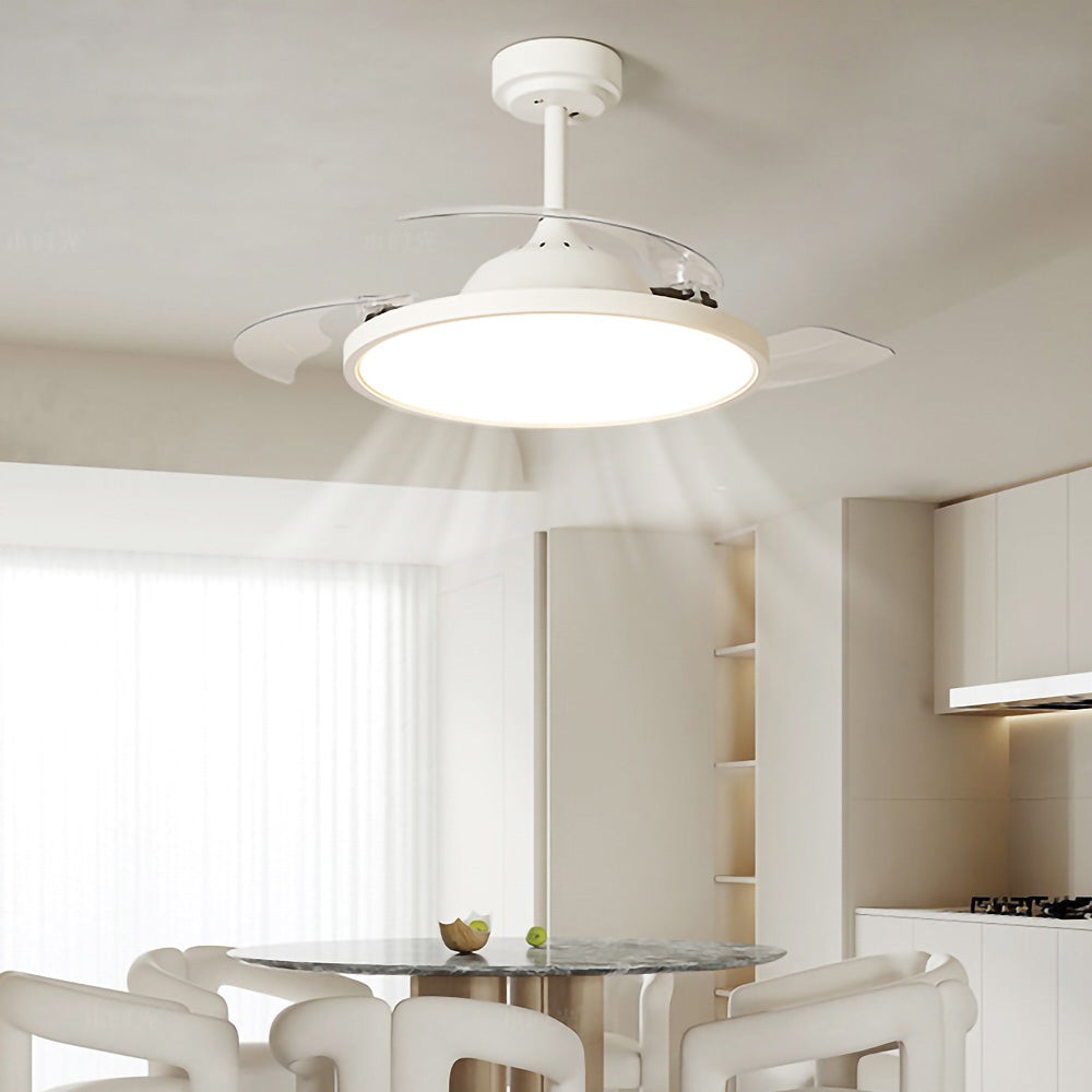 Sleek White Flush Ceiling Fan with Energy-Efficient LED Lights for Modern Home Décor and Optimal Air Circulation