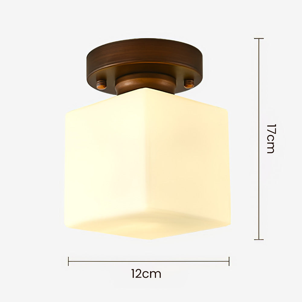 Elegant Minimalist White Semi-Flush Ceiling Light for Hallway - Modern Design, Soft Illumination, Perfect for Any Space