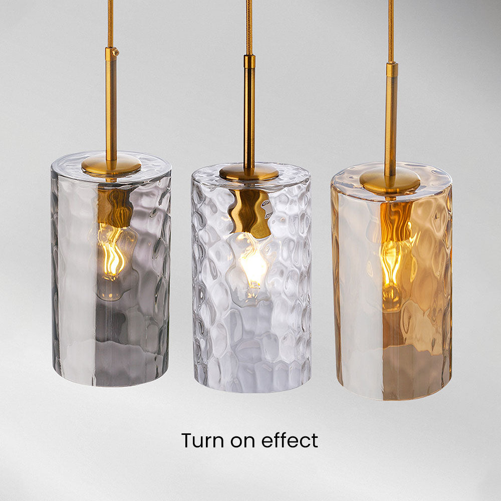 Elegant Ripple Glass Pendant Light for Dining Room - Stylish Ceiling Fixture to Enhance Your Home's Ambience and Decor