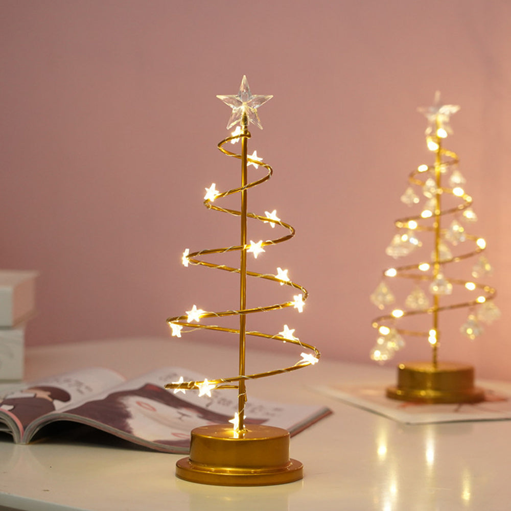 Elegant Crystal Tree LED Lamp for Festive Christmas Lighting - Stunning Decorative Accent for Your Holiday Home