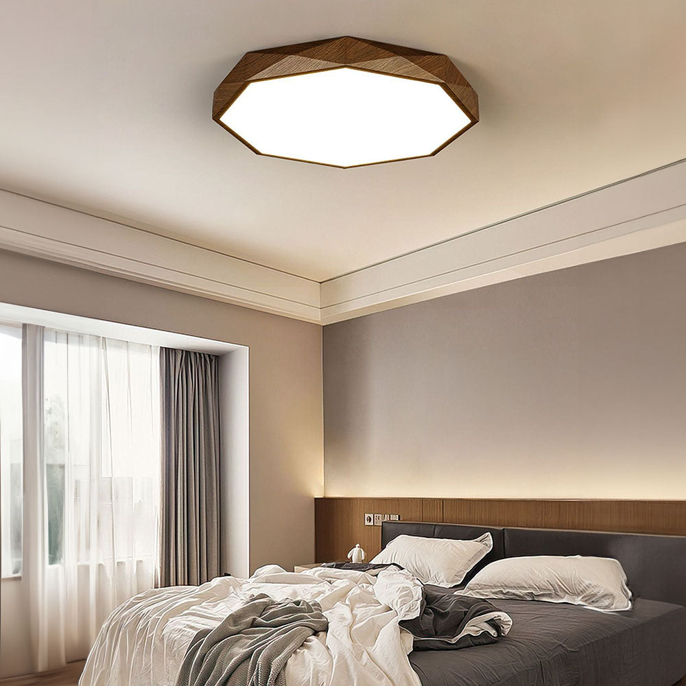 Brown Disc LED Ceiling Light for Bedroom - Sleek, Simple Design for Modern Interiors, Perfect Illumination for Any Space