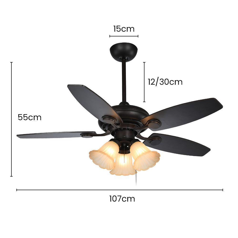 Coffee-Coloured Ceiling Fans with Integrated Lights for Stylish Home Comfort and Illumination