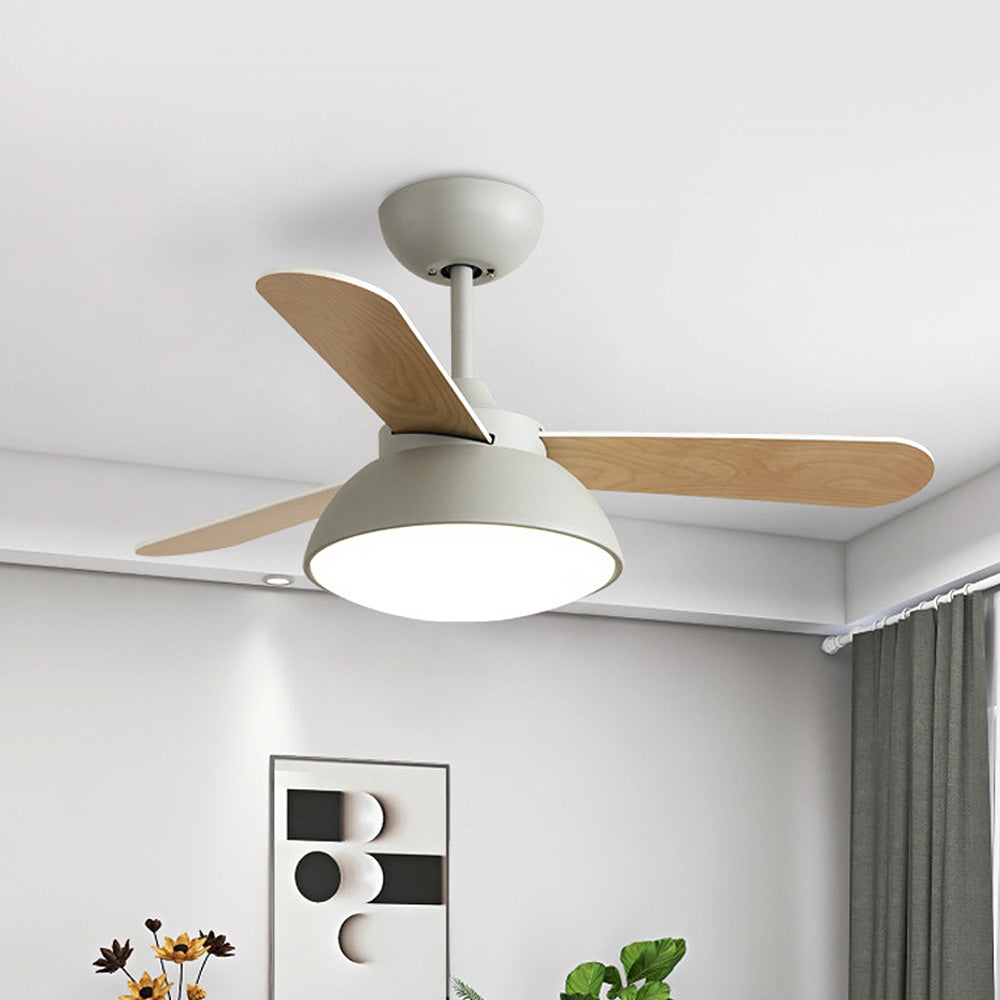 Nordic Modern Simple Flush Ceiling Fan with Integrated LED Lighting for Stylish Home Comfort and Energy Efficiency