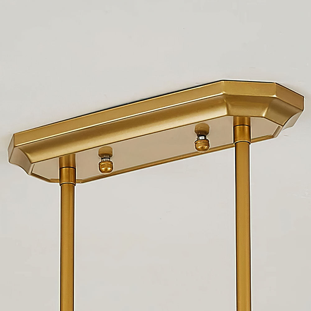 Plafonnier en verre pour îlot de cuisine moderne