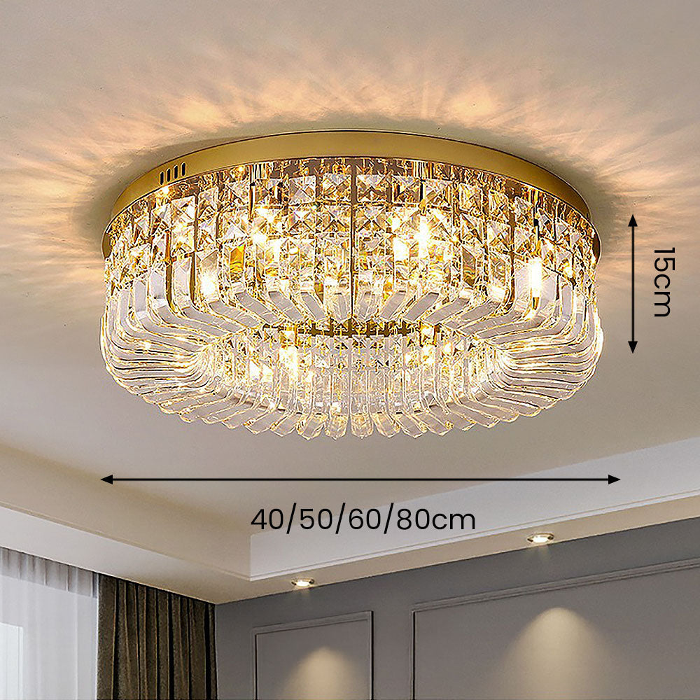 Contemporary Crystal Flush Ceiling Lights for Stylish Bedrooms and Elegant Home Décor Solutions