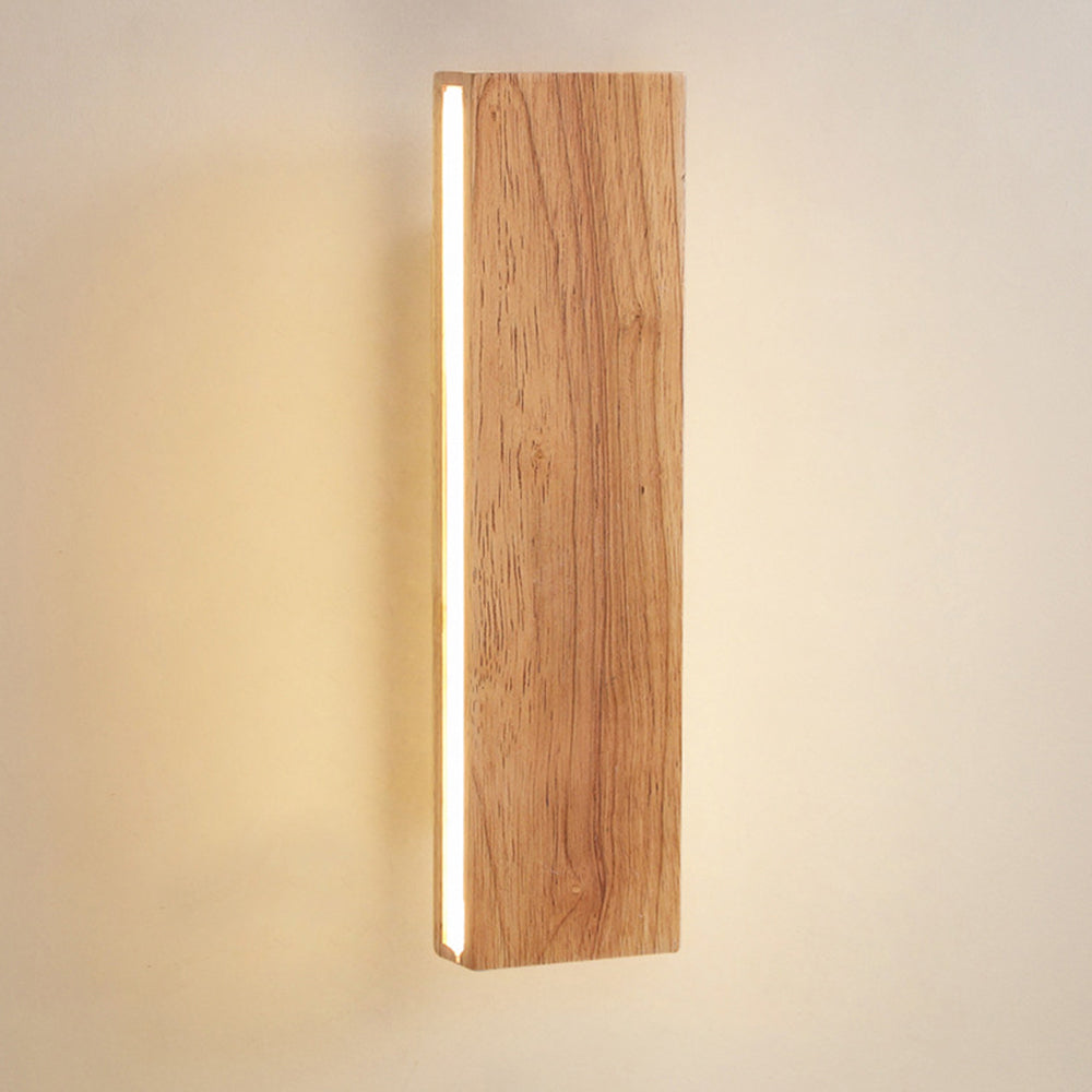 Wall Light With Rotatable Wood LED Design