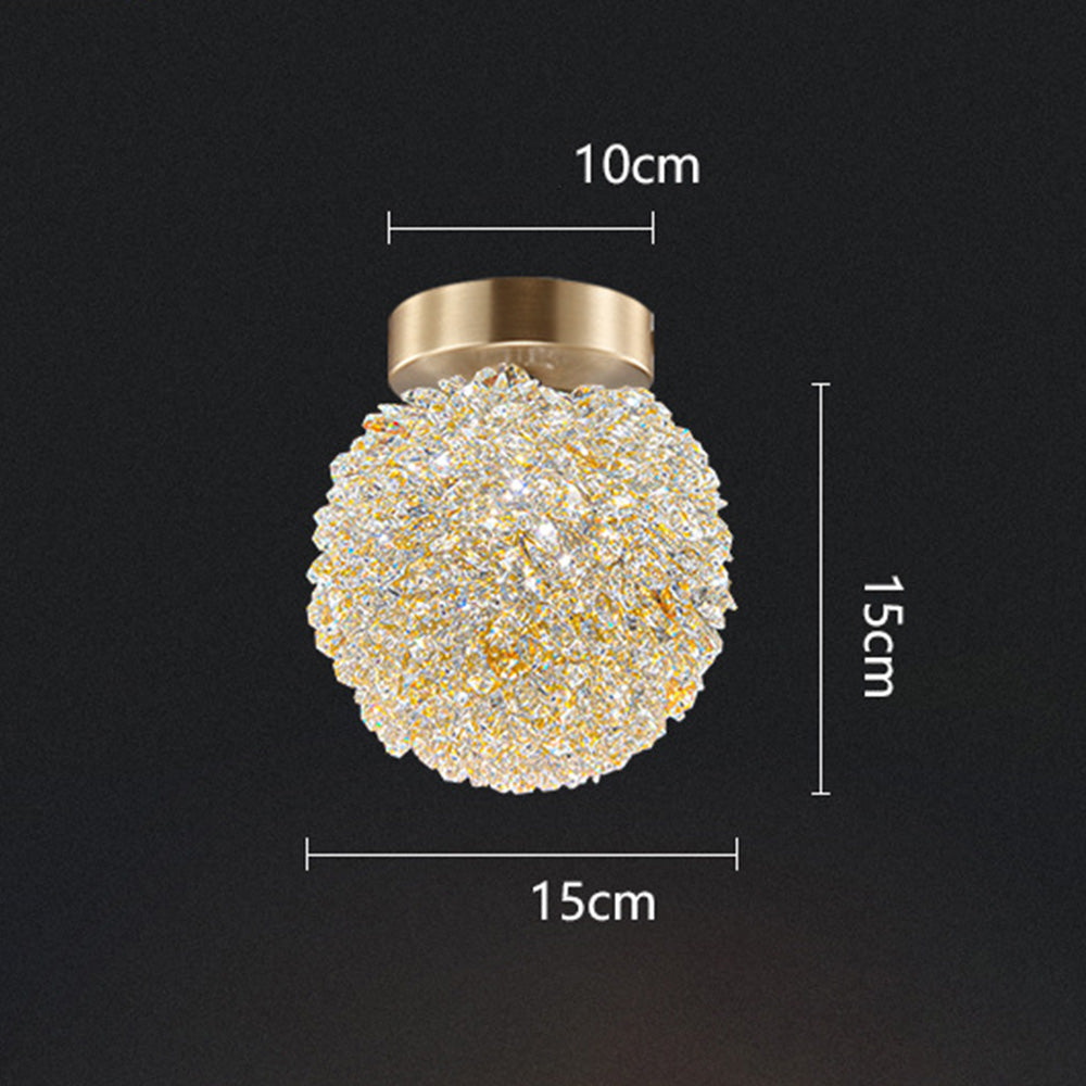 Elegant Modern Crystal Ceiling Light Fixture - Romantic Illumination for Stylish Home Décor