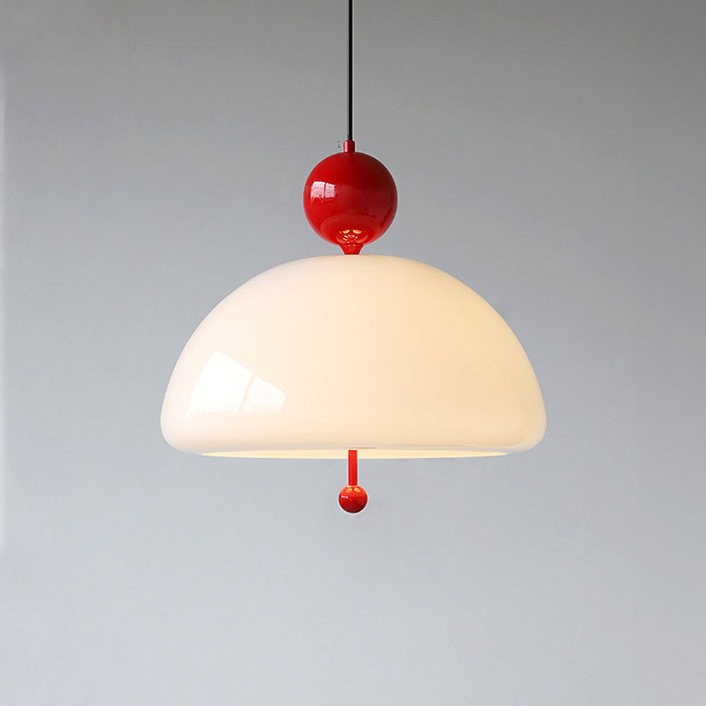 Modern Red Glass Pendant Light Fixture for Living Room - Stylish and Simple Design to Enhance Your Home Decor