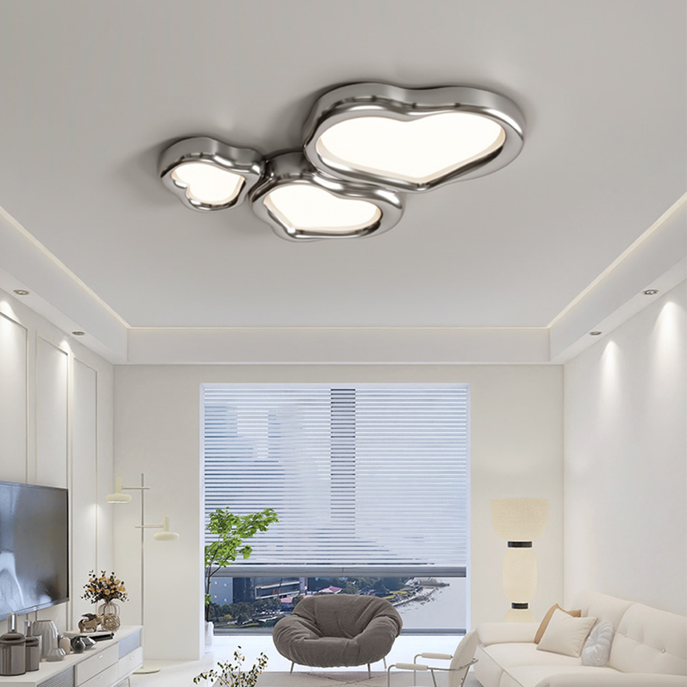 Heart-Shaped Resin Ceiling Light Fixture – Elegant Home Lighting for a Romantic Ambience in Any Room