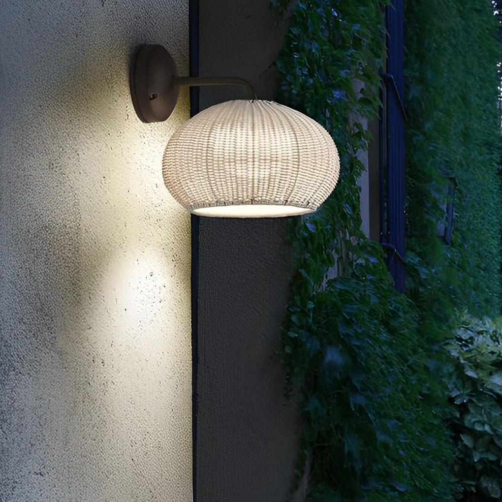 Suspension extérieure en rotin lampe étanche