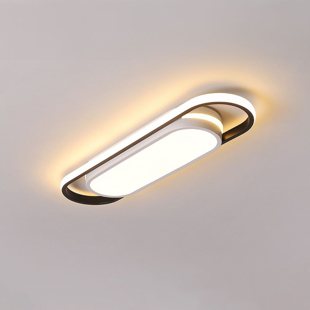 Sleek Black LED Corridor Ceiling Lights - Long, Low Profile Design for Modern Hallways and Spaces, Perfect for Subtle Illumination