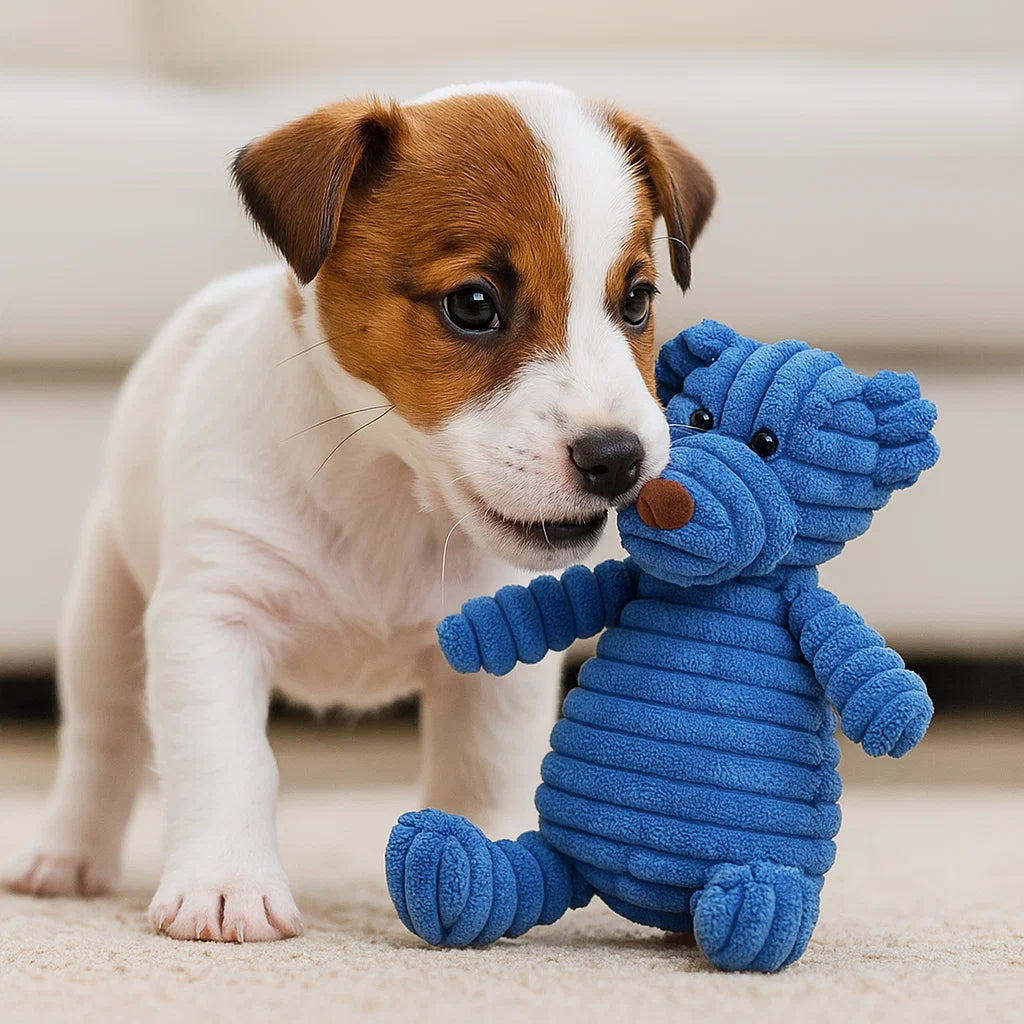 Giocattolo per cane in peluche con squeaky da masticare animale